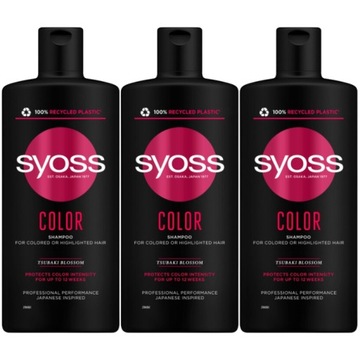 Syoss Color Szampon do włosów Farbowanych 3x440ml