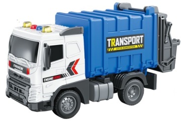 Авто Śmieciarka Transport Синій Зі звуковими ефектами Та Світловими