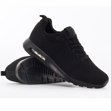 ЧЕРНЫЕ МУЖСКИЕ СПОРТИВНЫЕ КРОССОВКИ ЛЕГКАЯ СИСТЕМА