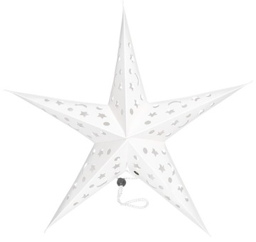 СКЛАДНОЙ ВИТРАЖ РОЖДЕСТВЕНСКАЯ ЗВЕЗДА БУМАЖНЫЙ 3D АЖУРНЫЙ УКРАШЕНИЕ ОКНА 45см