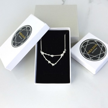 KONSTELACJE ZNAKI ZODIAKU KOZIOROŻEC SREBRO 925