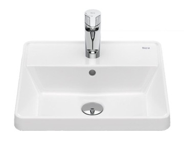 ROCA GAP SQUARE umywalka 42x39 blatowa z otworem na baterie A3270Y9000