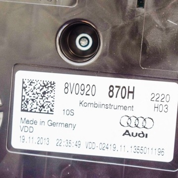 8V0920870H PŘÍSTROJOVÁ DESKA 2.0 TDI 100 2014 AUDI A3 (8V1 8VK)