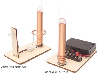 Model bezprzewodowa transmisja prądu Cewka Tesli