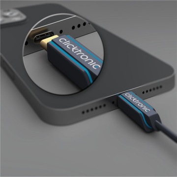CLICKTRONIC Kabel USB 3.1 - USB-C QuickCharge 0,5m