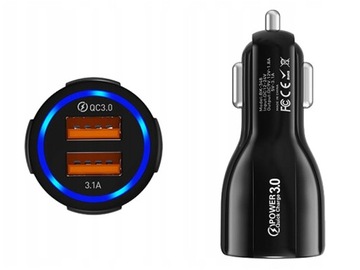 SZYBKA ŁADOWARKA SAMOCHODOWA QUALCOMM QC 3.0 3.1A iPHONE SAMSUNG XIAOMI