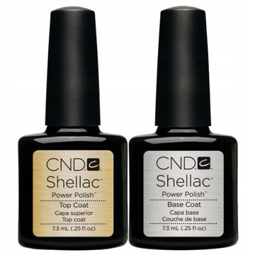 CND SHELLAC ZESTAW TOP COAT BASE COAT KOMPLET
