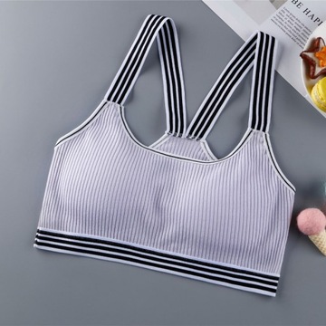 Letter Sports Bra Top Push Up Fitness Running