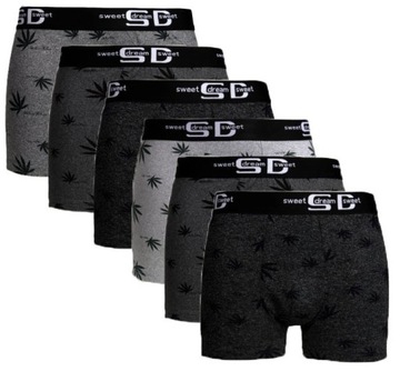 6x BOKSERKI MĘSKIE BAWEŁNIANE XL
