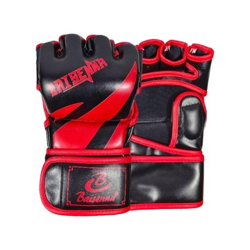 Rękawice Mma Half Finger Sparring Grappling Mężczyzna Kobieta Sztuki walki Czarny Czerwony
