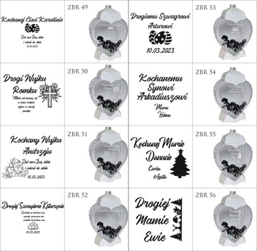 EKSKLUZYWNY ZNICZ SERCE biały personalizowany GRAWER DLA BRATA