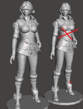 Йеннифэр 52 мм Фигурка Ведьмак, смола, 3D печать