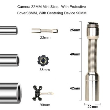 10-дюймовый ЖК-монитор 22 мм, промышленный видеоэндоскоп для проверки канализационных труб