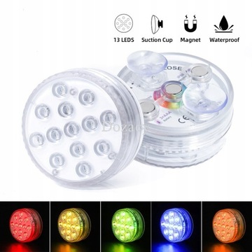 ВОДОНЕПРОНИЦАЕМАЯ RGB 13LED ЛАМПА ДЛЯ БАССЕЙНА, 4 ШТ.