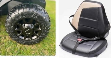 ТРАКТОР С БОЛЬШИМ АККУМУЛЯТОРОМ 24 В 7 Ач, КОЖАНЫЕ МЯГКИЕ КОЛЕСА EVA PILOT 24 В 400 ВАТ