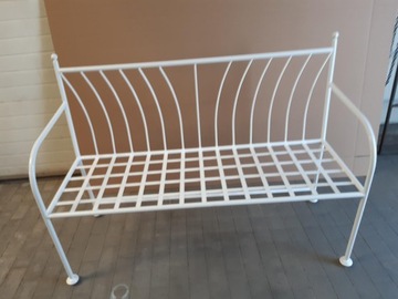 Sofa OGRODOWA PROSTA BIAŁA 140 X 45 X 102