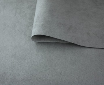 Tkanina materiał tapicerski NUBUK SZARY- ZAMSZ 1m