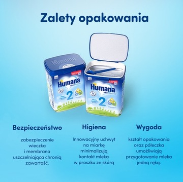 HUMANA 2 Молоко для последующего наблюдения HMO 6x750г