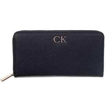 CALVIN KLEIN BEZPIECZNY PORTFEL DAMSKI SLIM BLACK