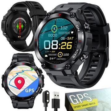 SMARTWATCH Zegarek Sportowy Męski GPS do Biegania