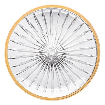 Patera glamour talerz na ciasto szklany Altom Design Venus Gold 25 cm