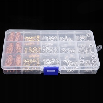 75шт античные серебряные золотые бусины для бороды