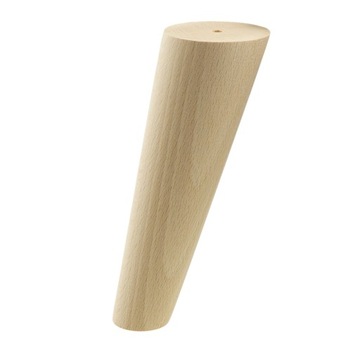 Noga drewniana nóżka buk surowa skośna 13 cm