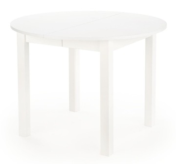 Rozkładany okrągły STÓŁ ST44M 102-142X102 BIAŁY