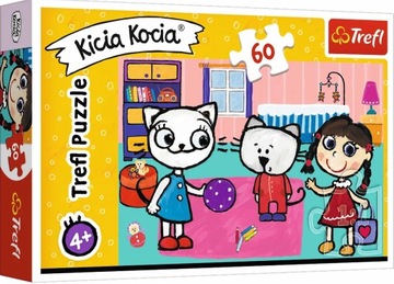 Puzzle Trefl Kicia Kocia 60 elementów Kicia Kocia z przyjaciółmi