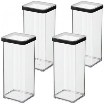 НАБОР ROTHO ИЗ 4 КОНТЕЙНЕРОВ КОНТЕЙНЕР ДЛЯ ЕДЫ 1,5 Л ЧЕРНЫЙ LOFT