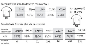 Koszulka T-shirt Bawełna Oversize granat 5XL*(XL)