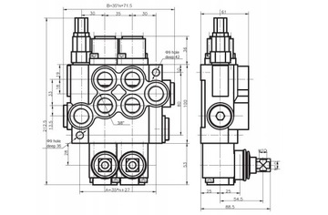 гидрораспределитель 2 секции + плавающий