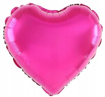 BALON foliowy serce fuksja różowe 45 cm serduszko panieński urodziny roczek