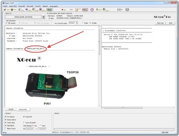 Adapter dla pamięci 29xxx TSOP56 (A) ZIF v.2 dla XGecu T48