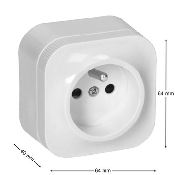 Розетка одинарная ToDo 2P+Z IP20, белая
