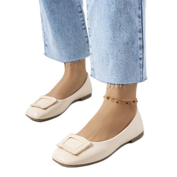 Beżowy Skóra ekologiczna Buty Baleriny r.38