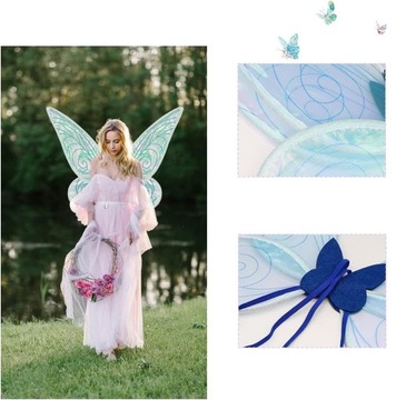 Крылья феи, бабочка, косплей эльфа, маскировка + палочка