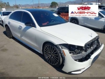 Mercedes Klasa S W223/V223 2021 Mercedes-Benz Klasa S 580, 2021r., 4x4, 4.0L V8 4.0 Benzyna 496KM