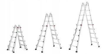 Шарнирная телескопическая лестница HIGHER 4x5 + ТЕЛЕЖКА