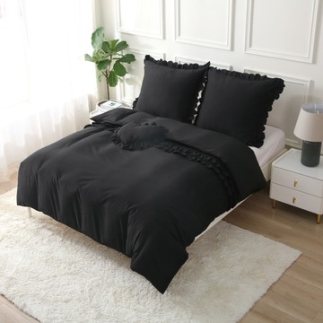 Комплект постельного белья 200 см х 220 70х80см постельное белье с рюшами и подушкой СЕРДЦЕ