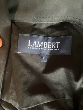 Koszula męska Lambert, czarna, 41 slim fit