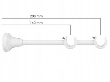 Карниз двойной 16+16 мм 320 см черный металл