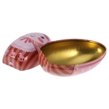 Cute Girl Easter Egg Metal Candy Moneta Schowek