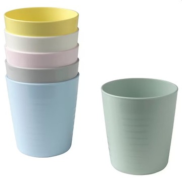 KOMPLET Kolorowych Kubeczków 6 szt IKEA