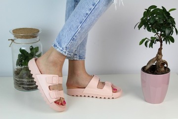 РОЗОВЫЕ ТАПОЧКИ С ПОЛОСАМИ НА ПЕНЕ + БЕСПЛАТНО 38