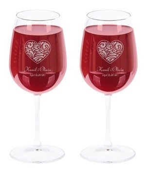 KIELISZKI DO WINA PREZENT WALENTYNKI dla niego