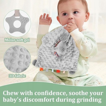 Мягкая интерактивная игрушка для новорожденного - Слон из ткани