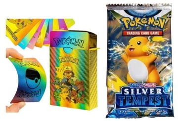KARTY POKEMON KOLOROWE TĘCZOWE KOMPLET 55 SZTUK + 10 GRATIS