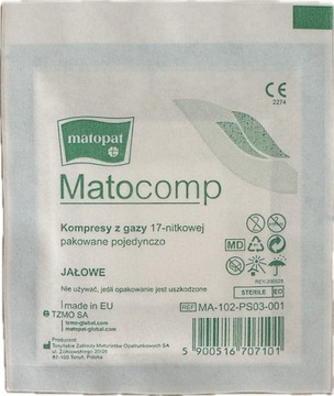 Kompresy gazowe jałowe TZMO 5 cm x 5 cm 3 szt.