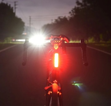 XlitET велосипедная ЛАМПА ЗАДНЕГО освещения USB-датчик тормоза (E104)